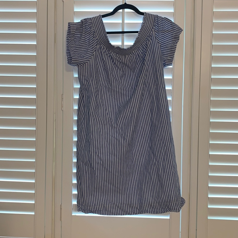 jcrew Oxford stripe dress
